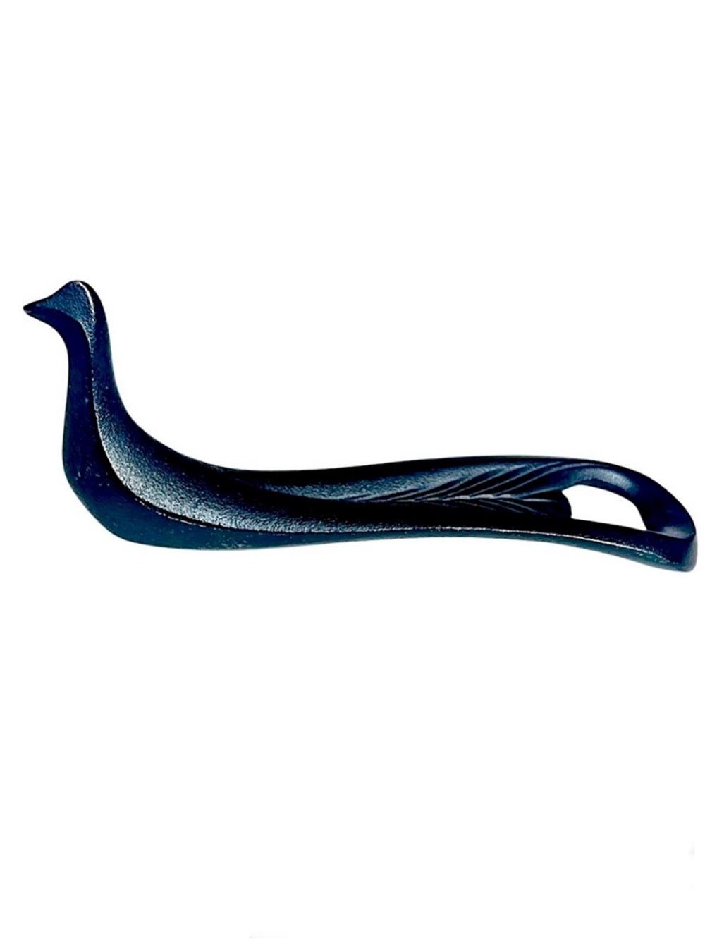 Vintage Peacock Cast Iron Bottle Opener Mid Century Bird Sculpture Bar Tool